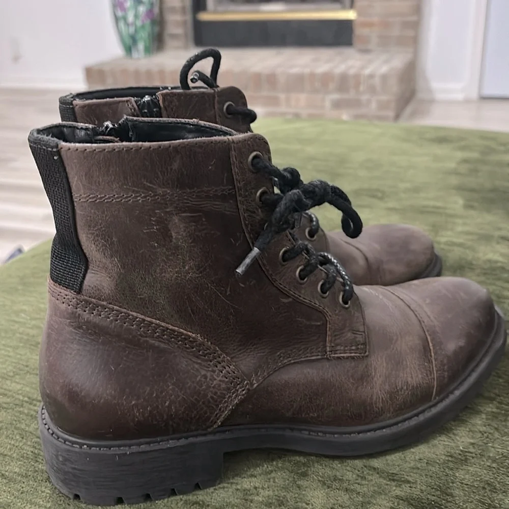 Frye and Co. Cody Men’s Leather Lace‎ Up Distressed Brown Boots Size 8.5